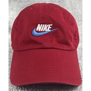 Nike Embroidered Logo Strap back Hat Heritage86 Red Adjustable Cap